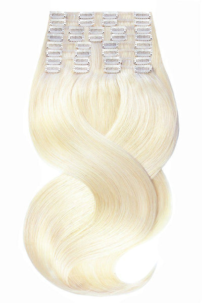 Extension de Cheveux a Clip Naturel Blond Doré