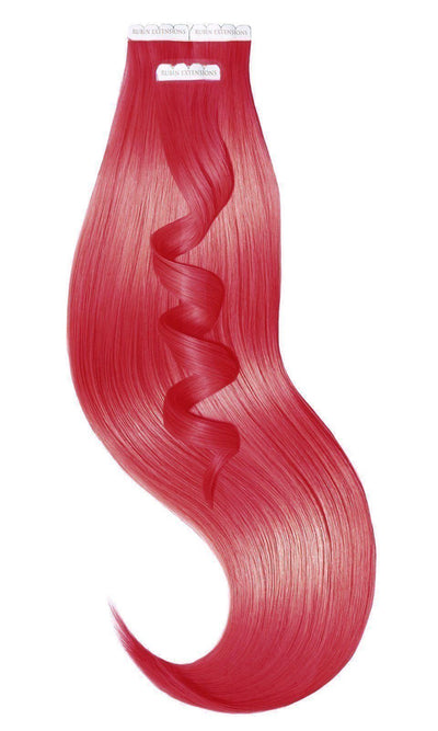 Couleur Rouge Rubis Cheveux - Remy Extensions de Bande