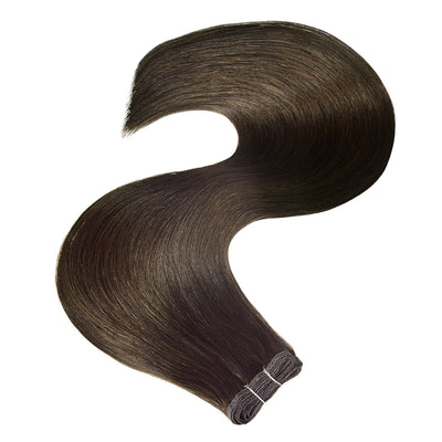 Extensions de Cheveux Naturels a Trame couleur brun chocolat foncé
