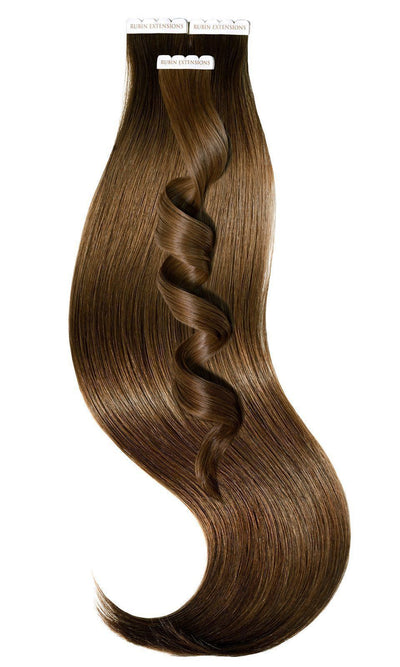 Extensions adhésives pour cheveux brun doré naturel
